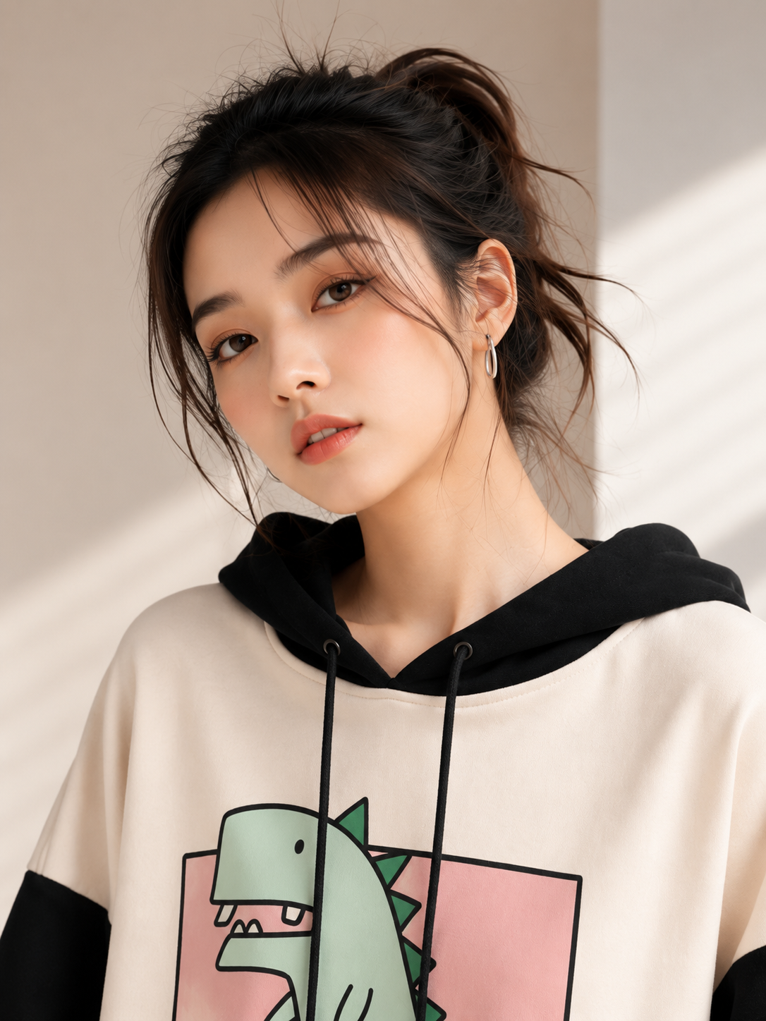 Women Hooded Graphic Printed Sweatshirt