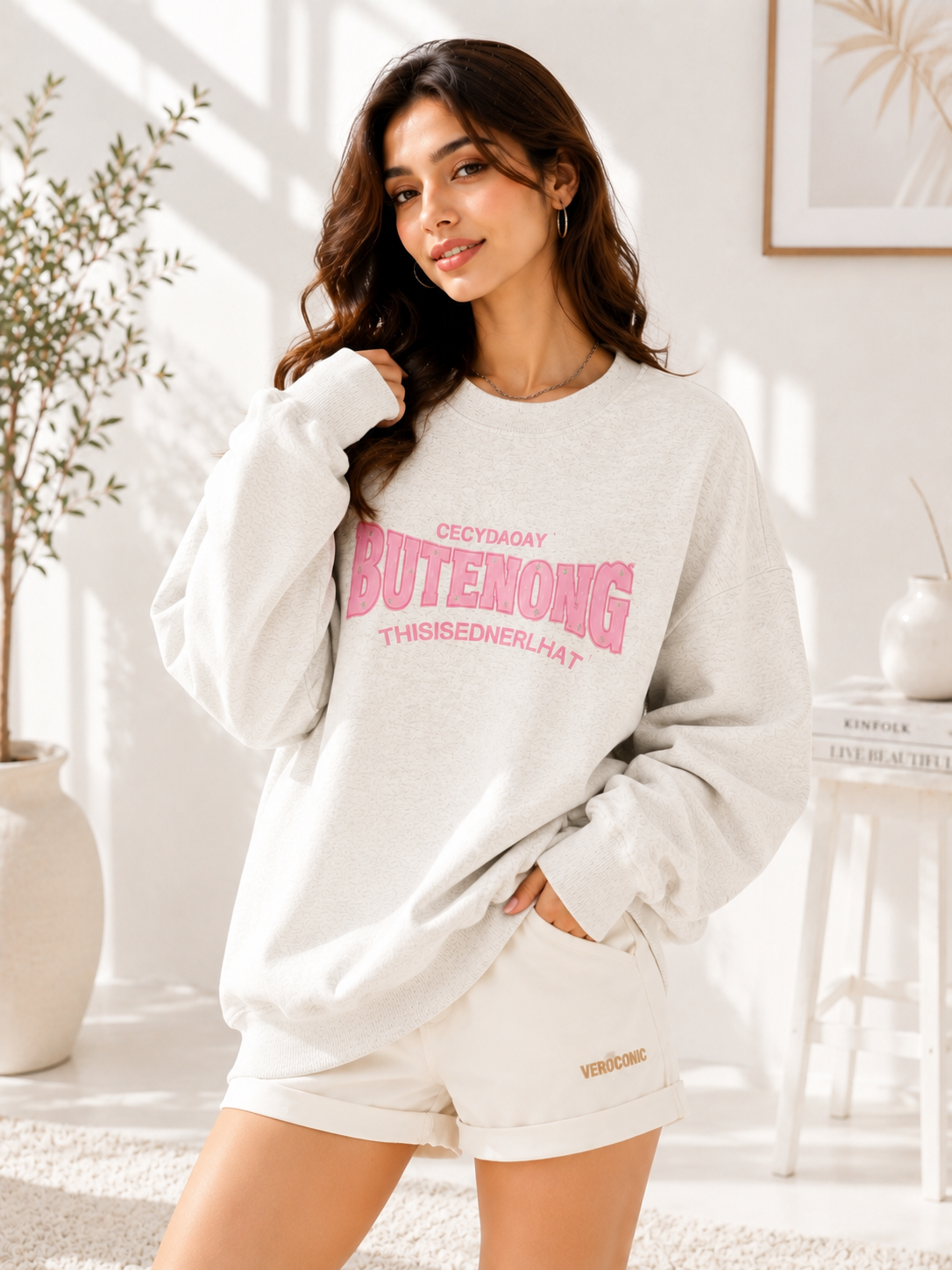 Women Crew Neck Printed Sweatshirt