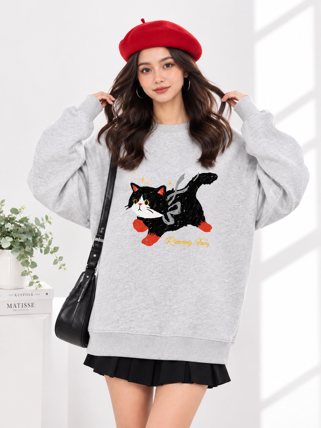 Women Crew Neck Printed Sweatshirt
