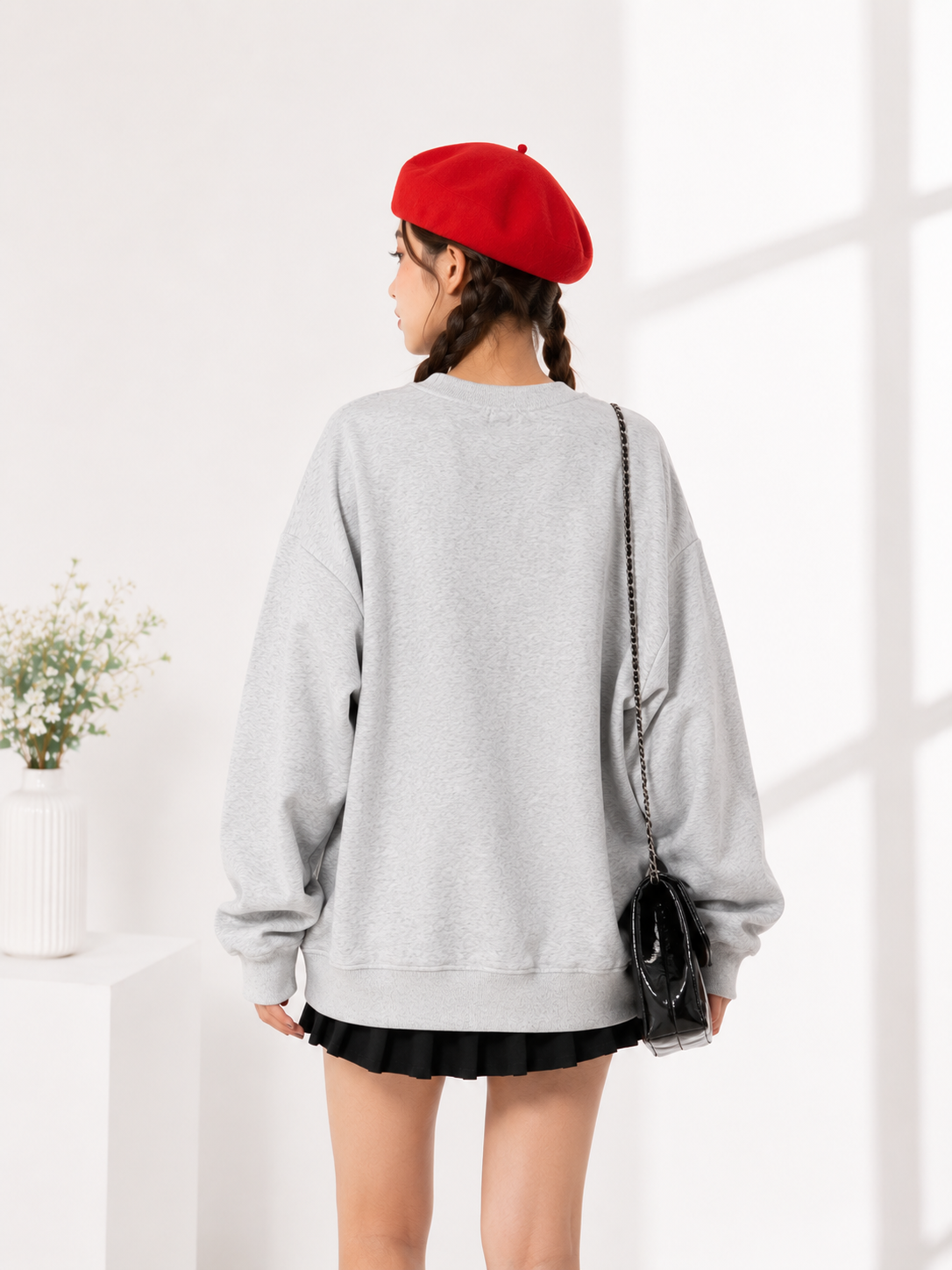 Women Crew Neck Printed Sweatshirt