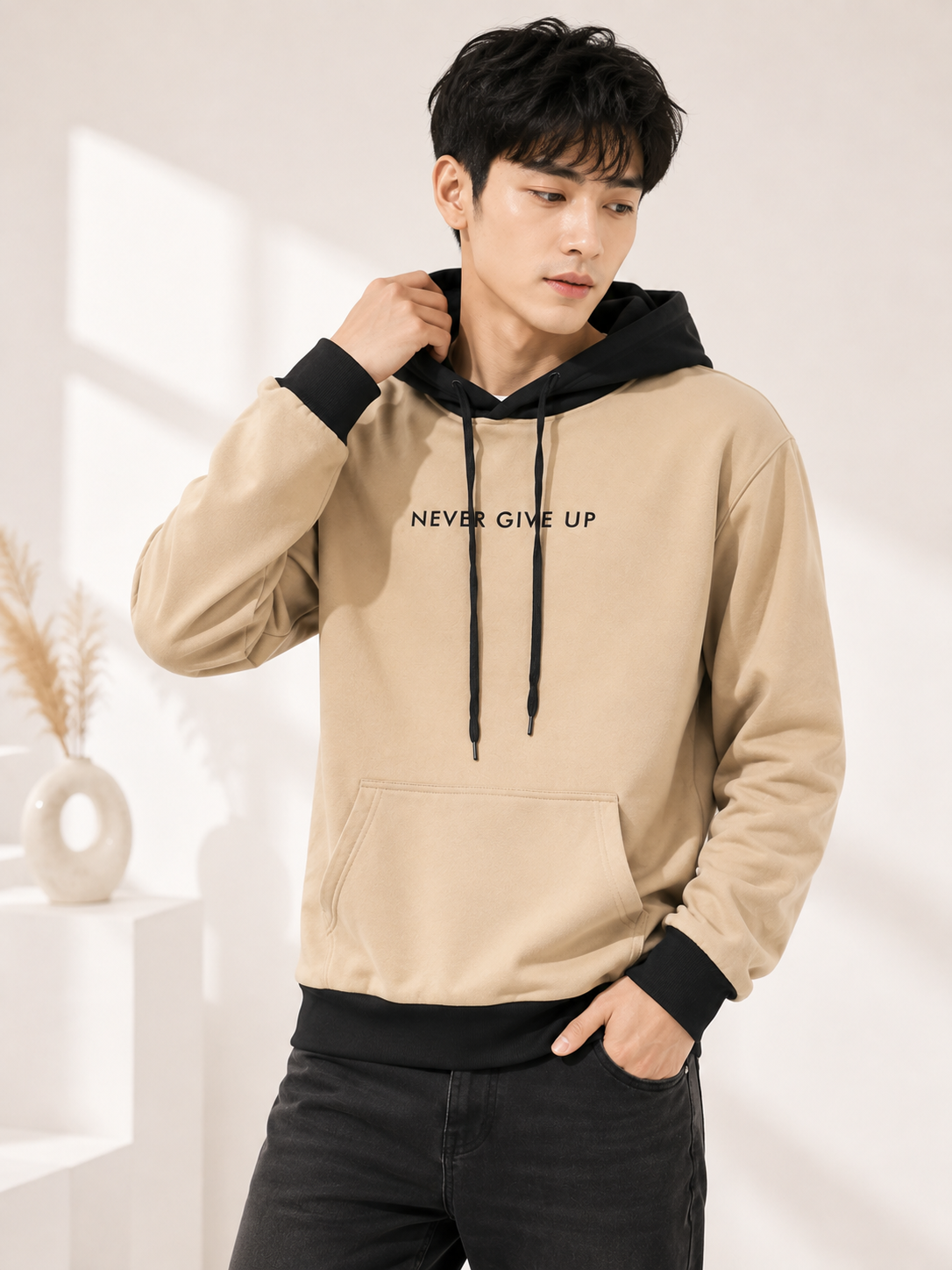 Men Printed Hooded Sweatshirt