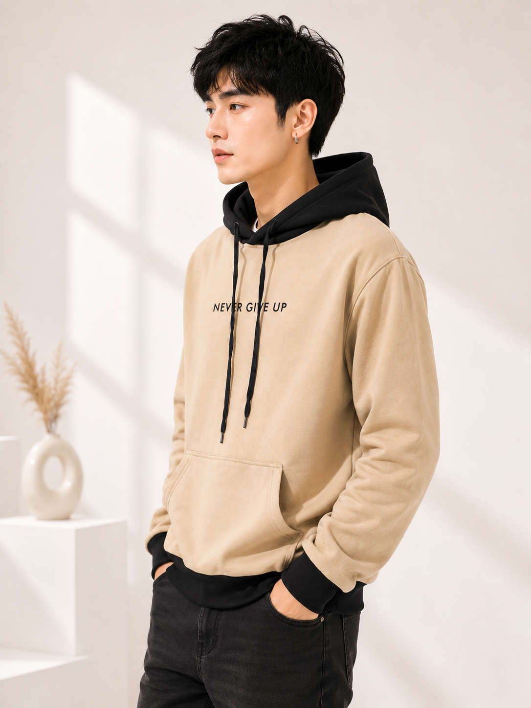 Men Printed Hooded Sweatshirt