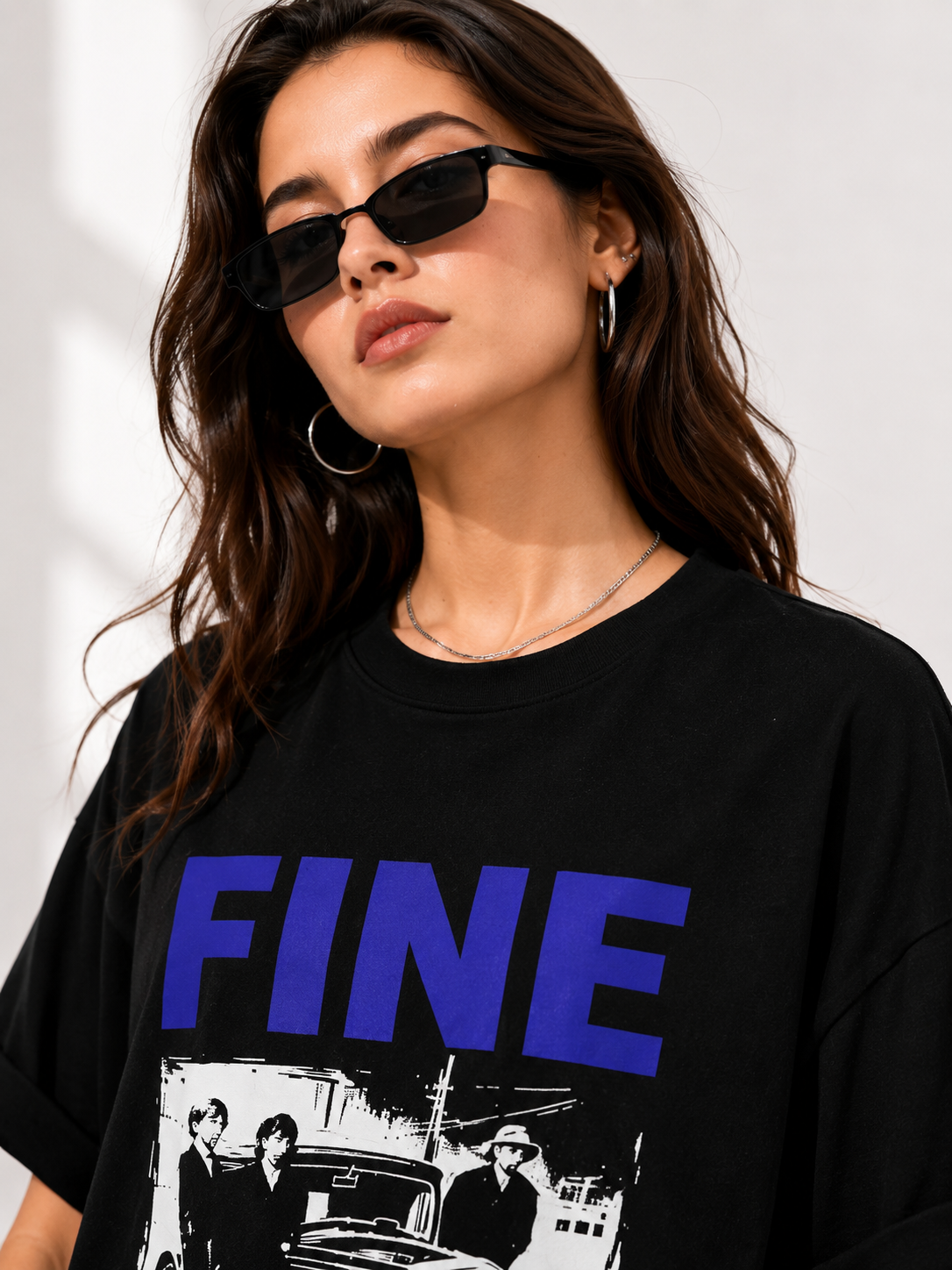 Women Black Printed Relaxed fit Cotton T-Shirt