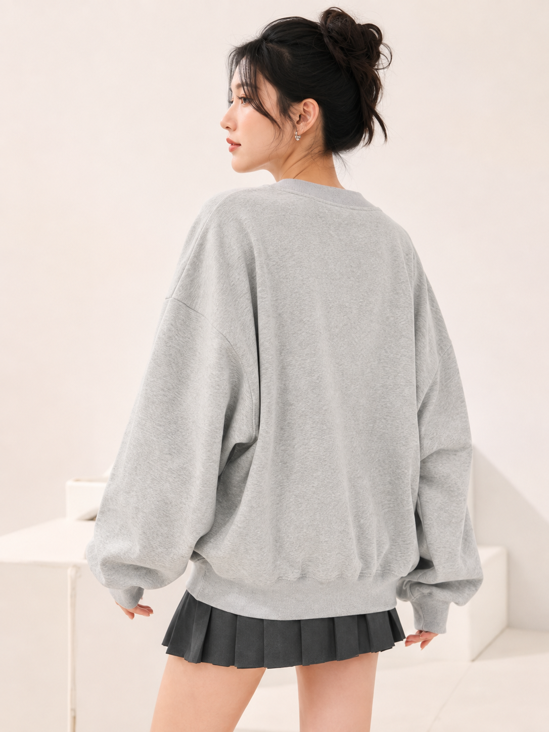 Women V-Neck Printed Sweatshirt