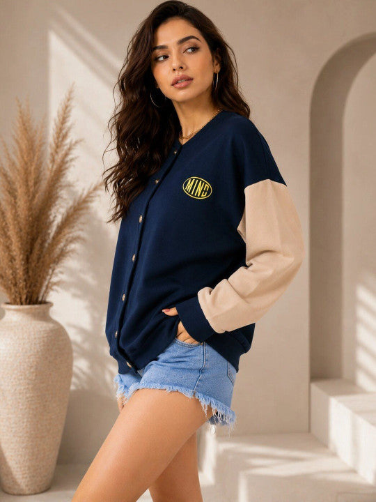 Women Colourblocked Sweatshirt