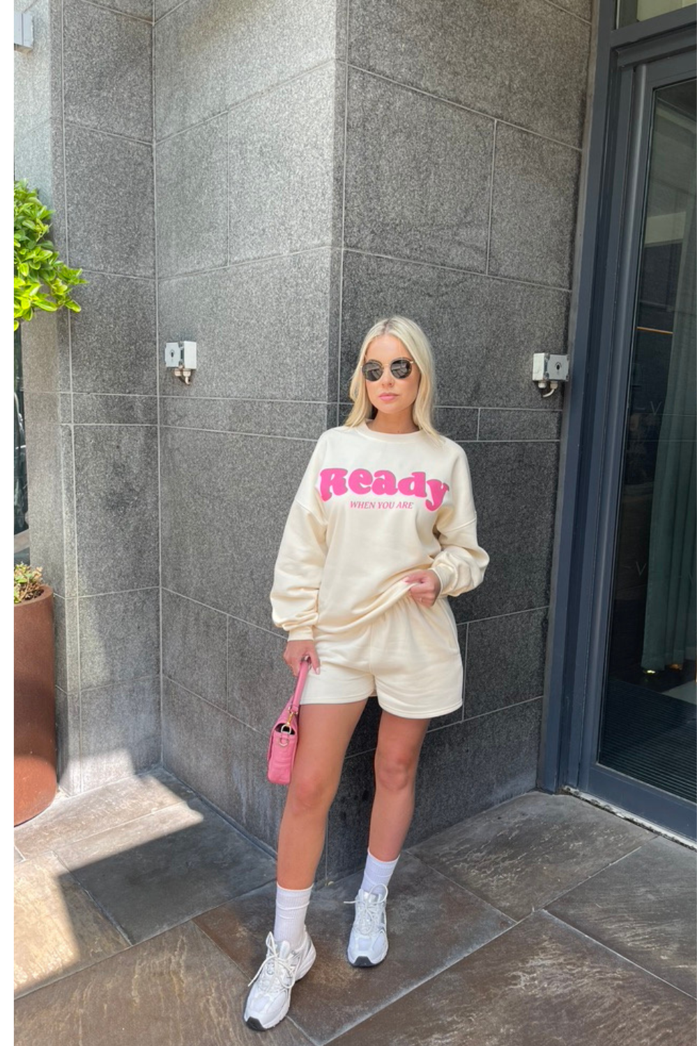 Women's Cord-set for Light Winters Off-White Color Top & Shorts for Casual Wear, Women's Sweatshirt Hoodie Sets