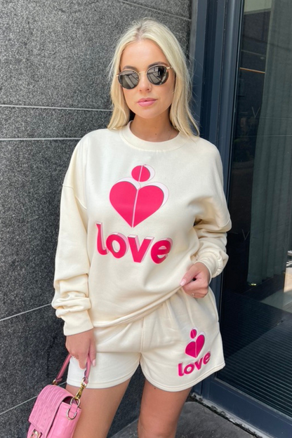 Women's Cord-set for Light Winters Off-White Color Relaxed fit for Casual Wear, Women's Sweatshirt Hoodie Sets