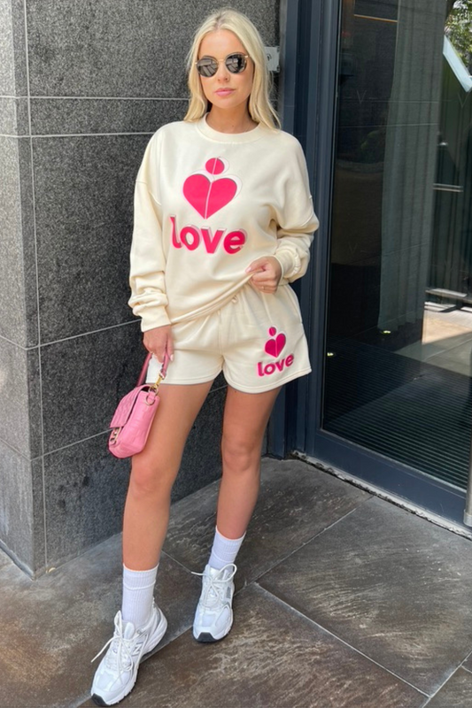 Women's Cord-set for Light Winters Off-White Color Relaxed fit for Casual Wear, Women's Sweatshirt Hoodie Sets