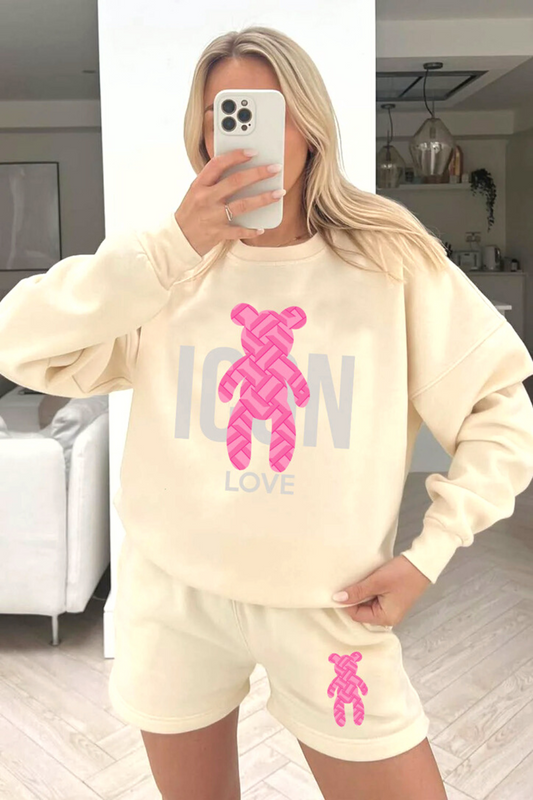 Women's Cord-set for Light Winters Off-White Color Relaxed fit for Casual Wear, Women's Sweatshirt Hoodie Sets