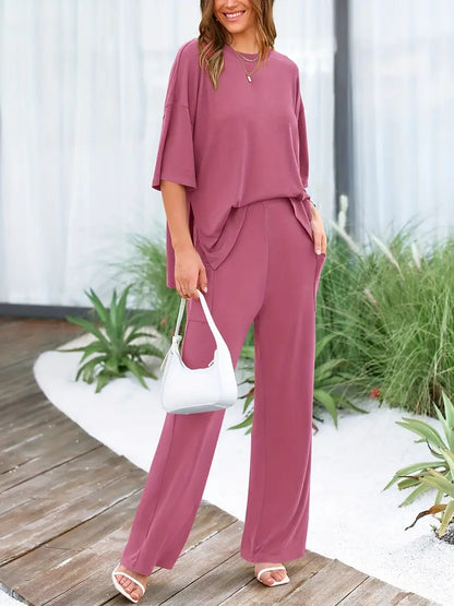 Women's Cord-set Pink Relaxed fit Trendy Fashion for Office and Casual Wear