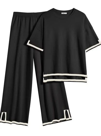 Women's Cord-set Black Relaxed fit Trendy Fashion for Office and Casual Wear
