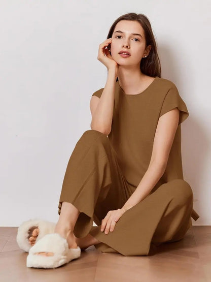 Women's Cord-set Brown Relaxed fit Trendy Fashion for Office and Casual Wear
