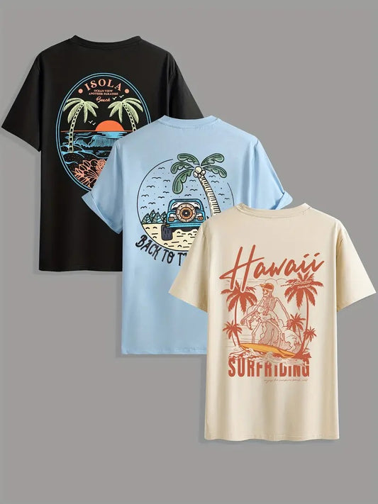Pack of 3 Combo Graphic Cotton Oversized Printed T-Shirt for Men & Unisex, Oversized Printed Women's T-Shirt