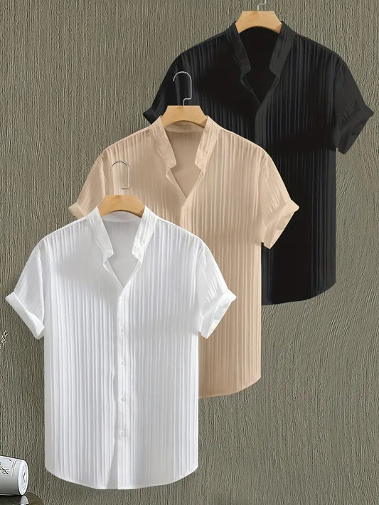 Pack of 3 Combo Relaxed Fit Shirts for Men Office and Casual Wear