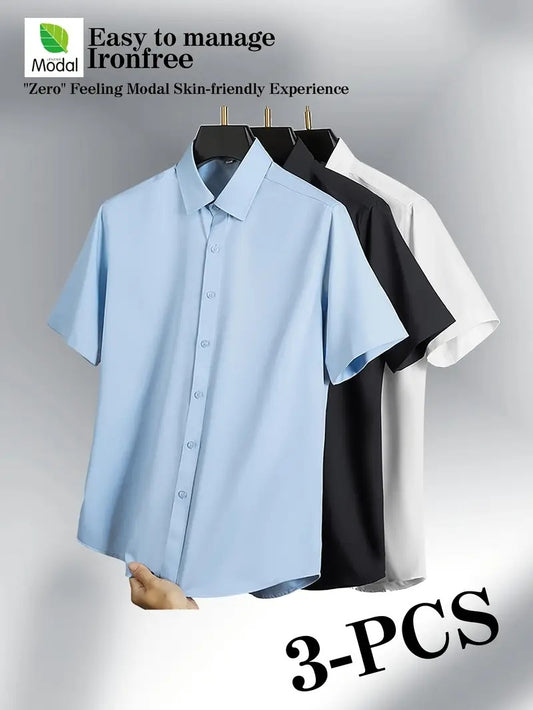 Pack of 3 Combo Plain Shirts for Men Office and Casual Wear