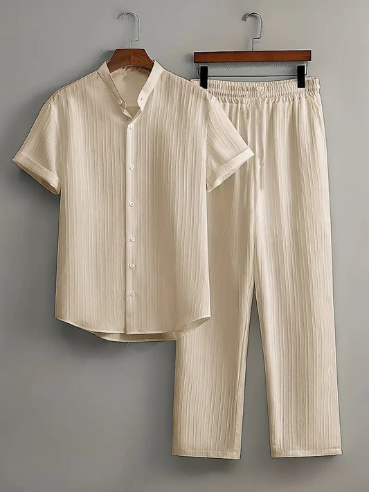 Cord-set for Men Beige Color Relaxed fit Trendy Fashion for Office and Casual Wear