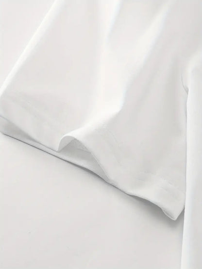 A Stylish Loose-Fitting White Oversized Printed T-Shirt for Men & Unisex