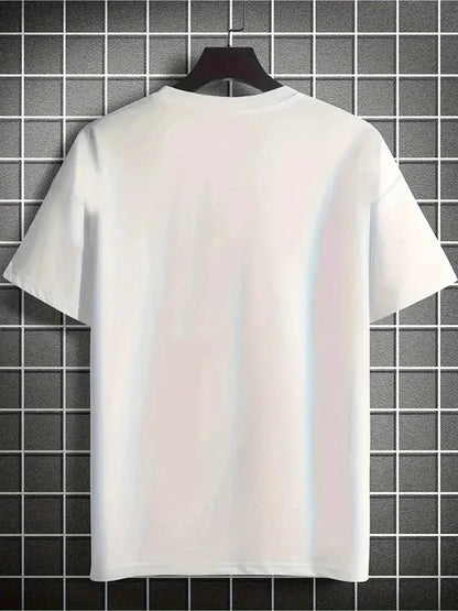 Feeling Lucky White Oversized Printed T-Shirt for Men & Unisex, Back Print