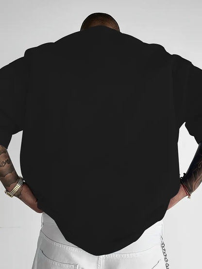 Bear Graphic Loose-Fitting Black Oversized Printed T-Shirt for Men & Unisex