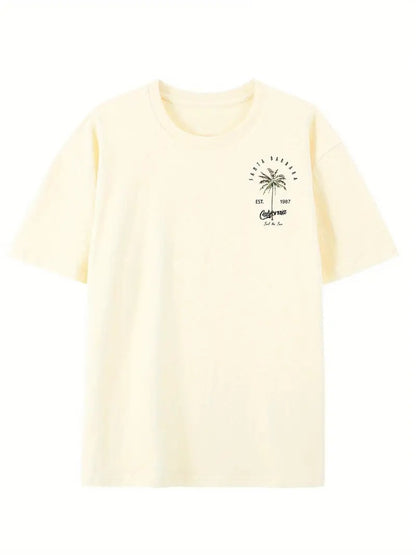 Palm Beach  Off-White Oversized Printed T-Shirt for Men & Unisex, Big Back Print