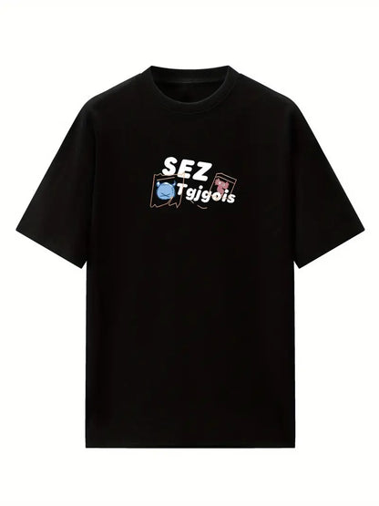BAO Graphic Oversized Printed Women's T-Shirt Black Color, Unisex