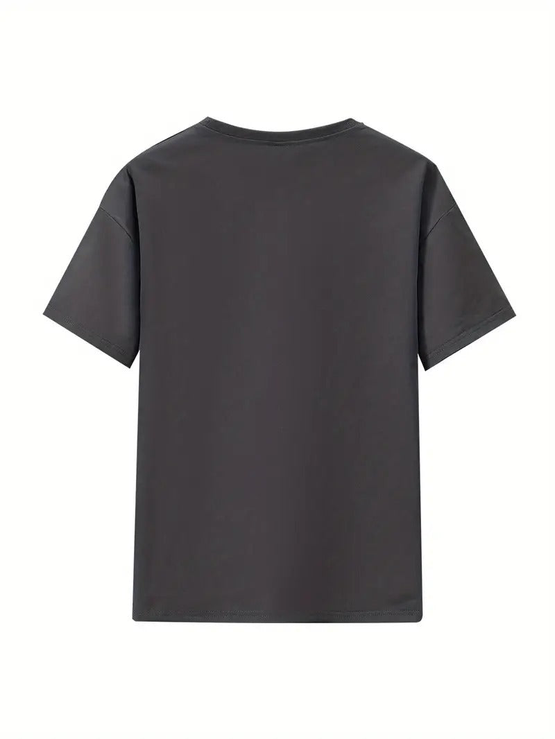 Hello Bear Graphic Oversized Printed Women's T-Shirt Black Color, Unisex
