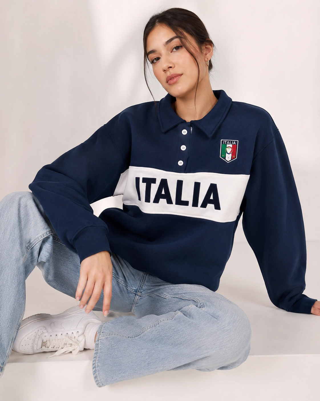 Women Back Color Block Sweatshirt