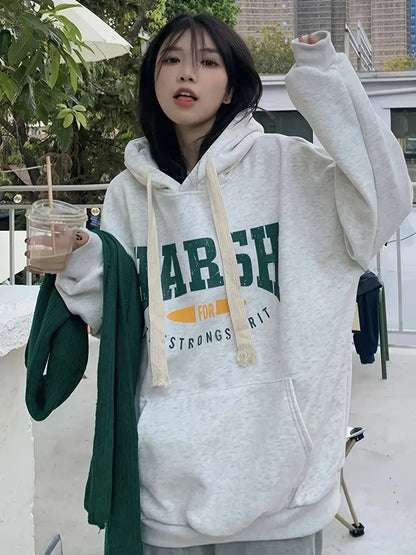 HARSII Grey Melange Women's Sweatshirt Hoodie,  Sweatshirt Hoodie for Men, Unisex Sweatshirt Hoodie