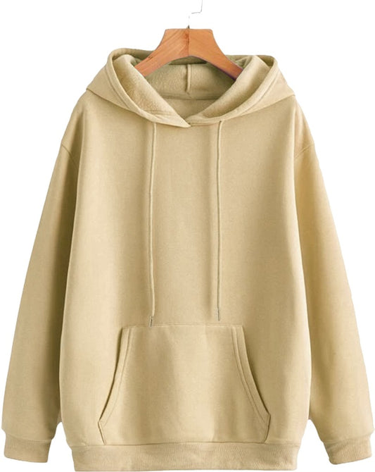 Plain Biege Women's Sweatshirt Hoodie,  Sweatshirt Hoodie for Men, Unisex Sweatshirt Hoodie