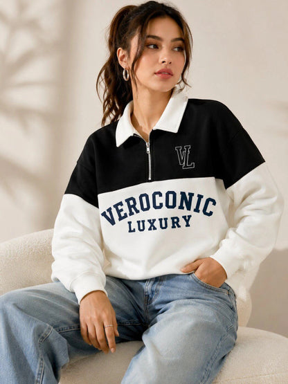 Women Colourblocked Sweatshirt