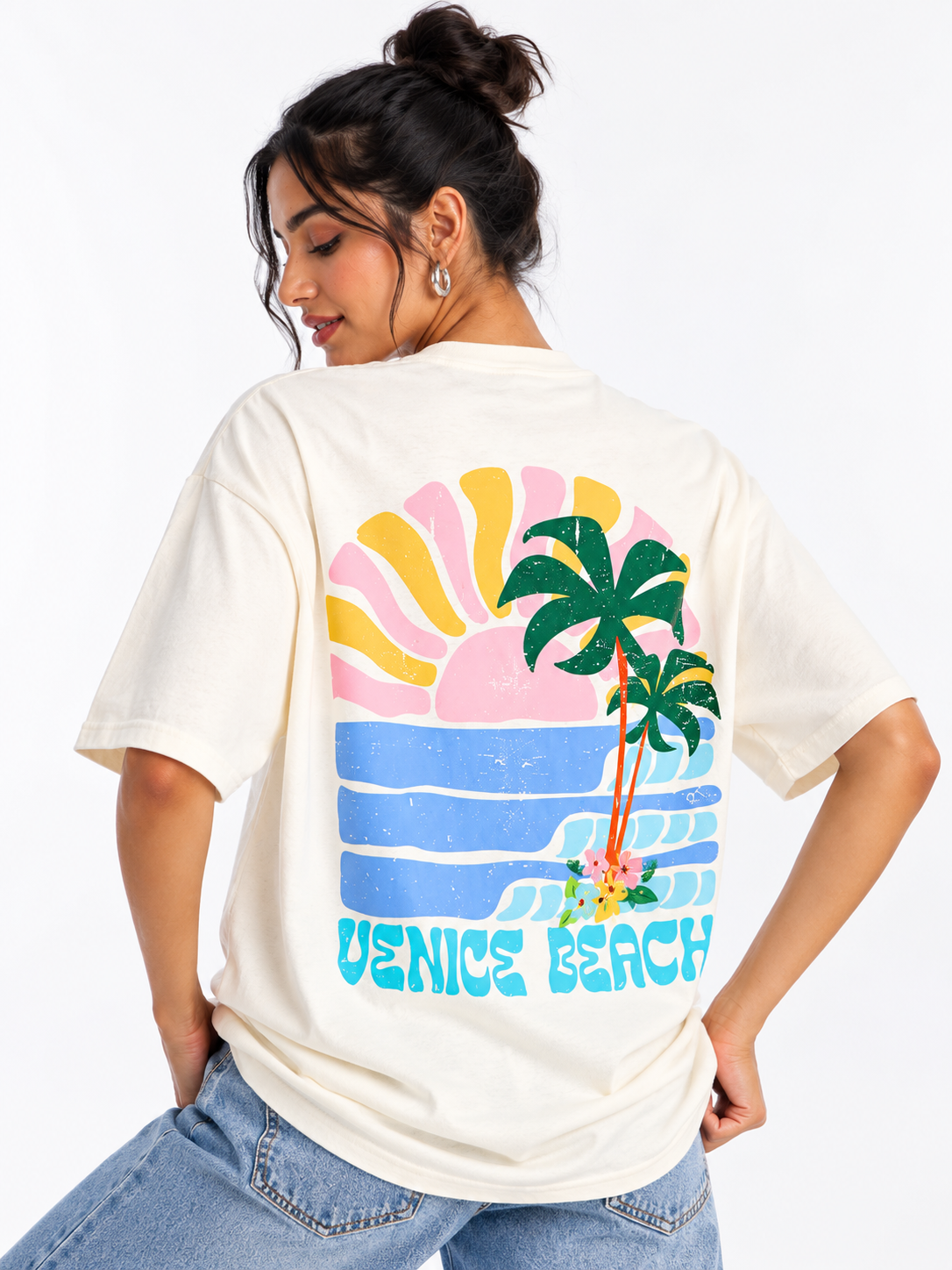 Women Back Printed Relaxed fit Cotton T-Shirt