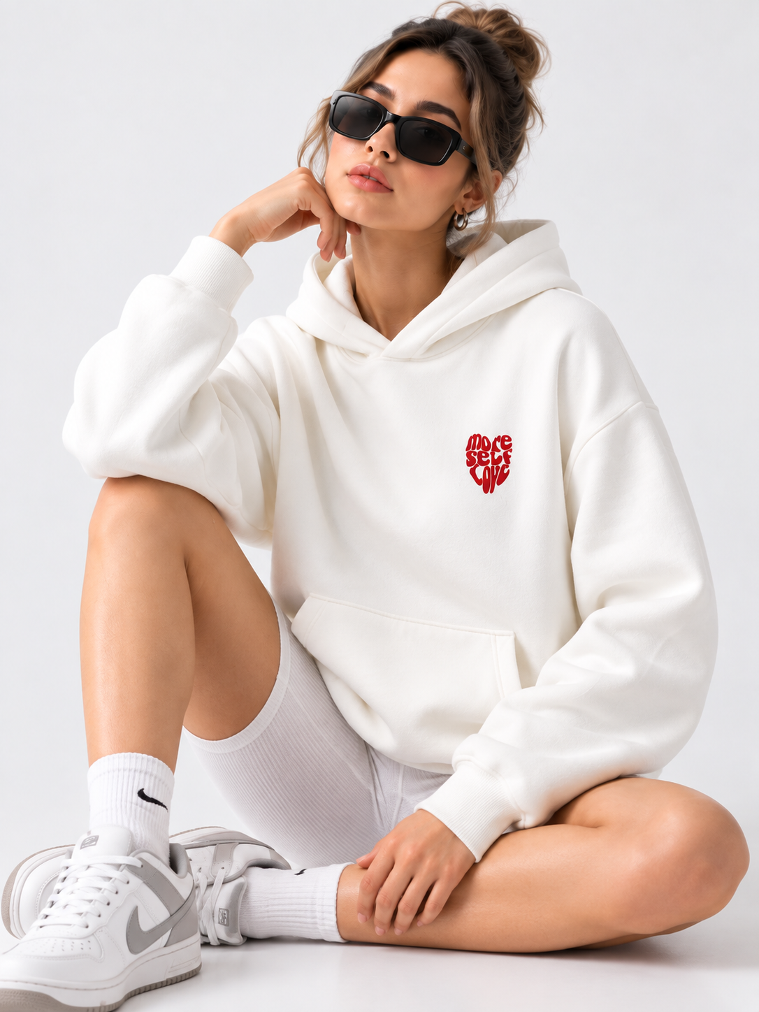 Women Back Printed Hooded Sweatshirt