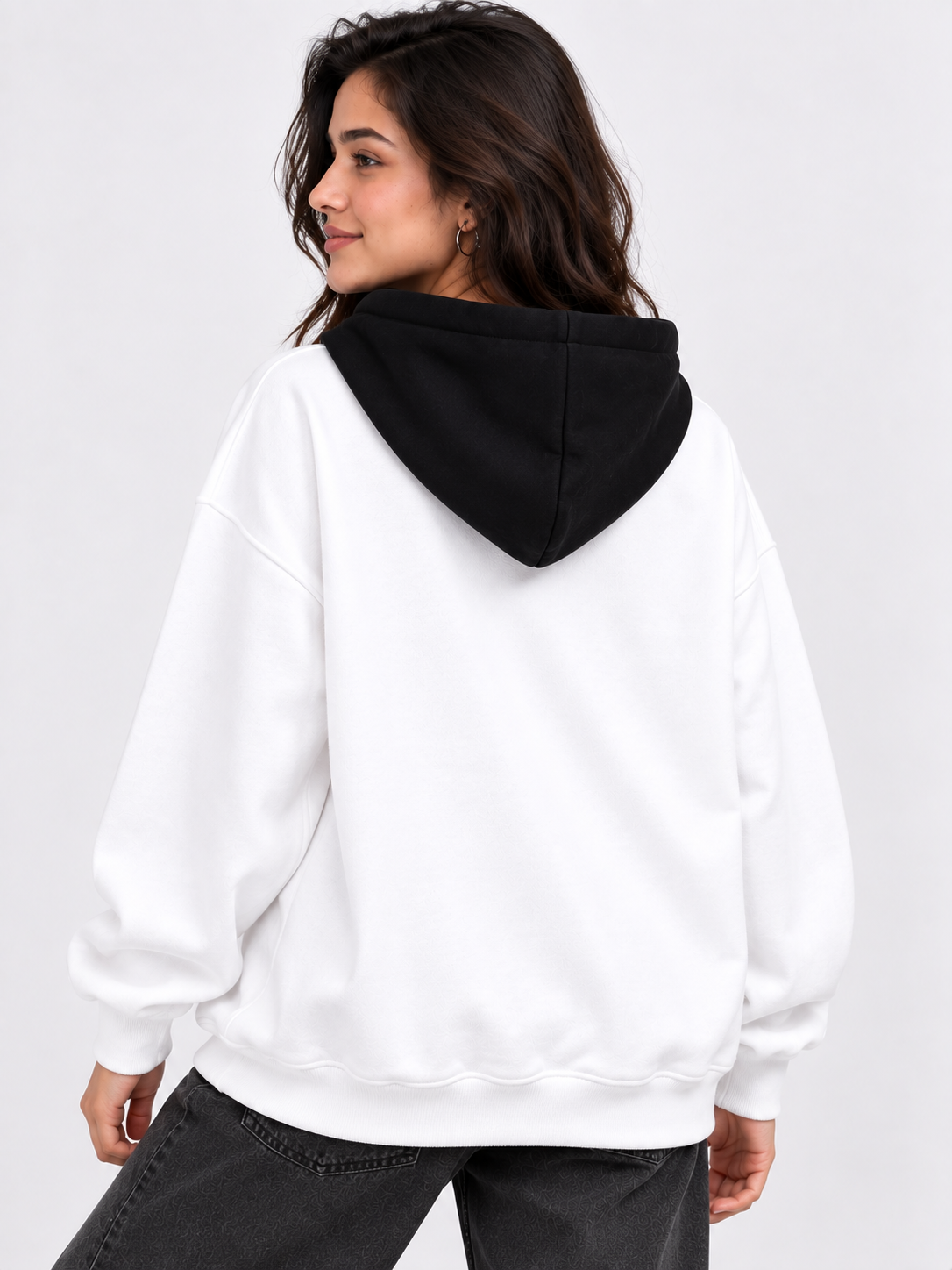 Women Hooded Neck Printed Sweatshirt