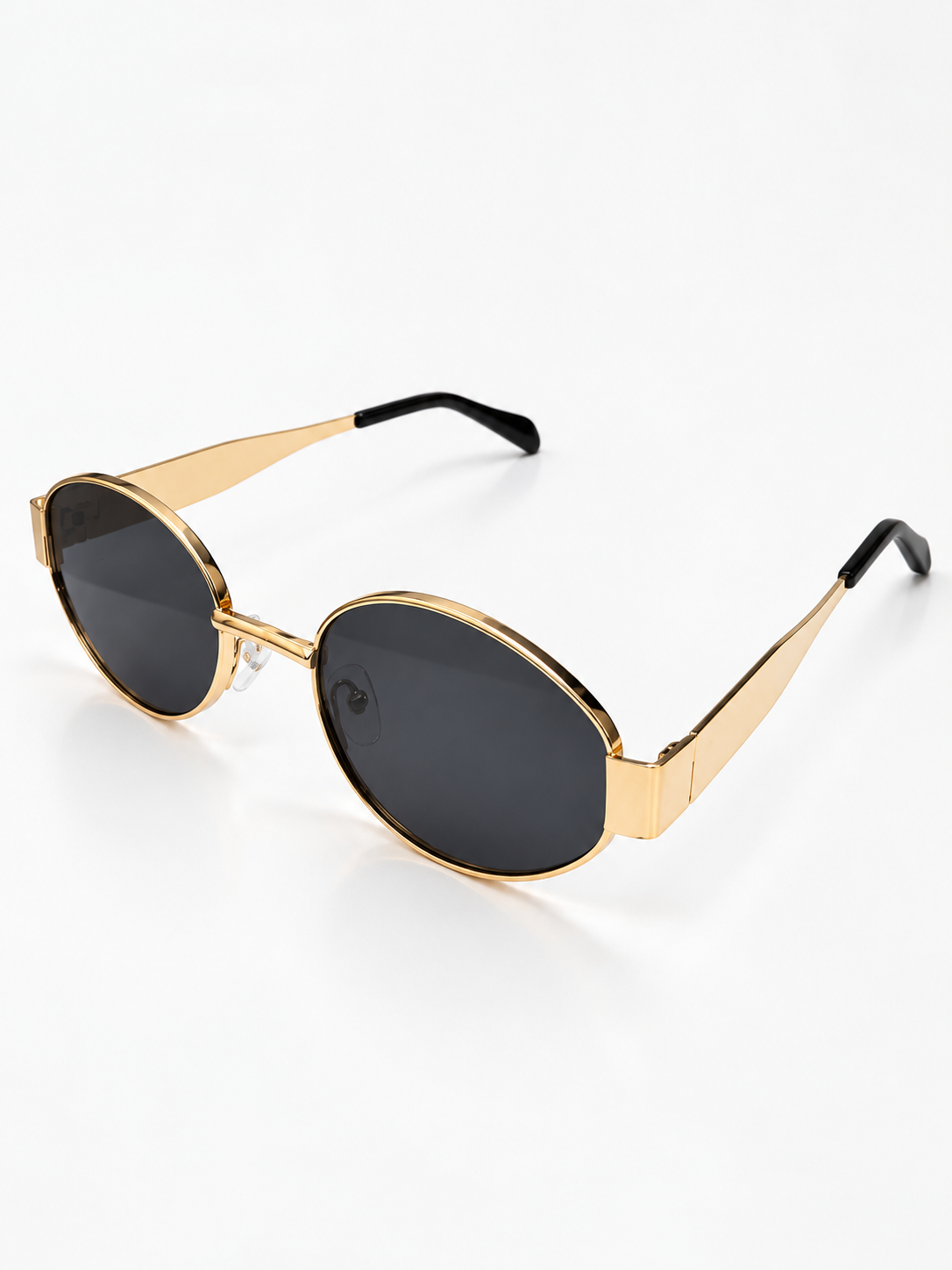 Gold Toned Metal Frame Sunglasses for Women & Men