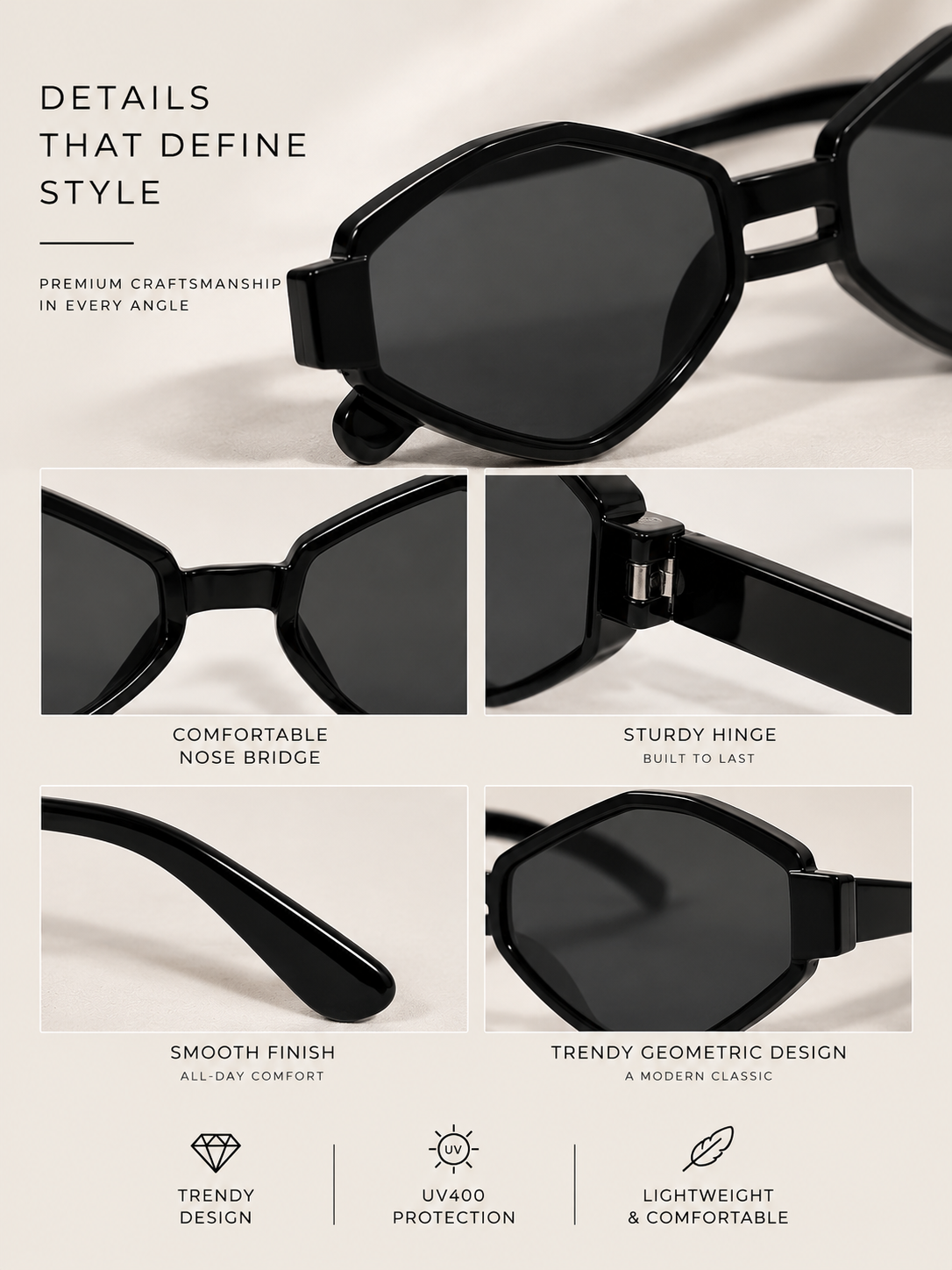 Black Frame & Black Toned Lenses Sunglasses for Women & Men