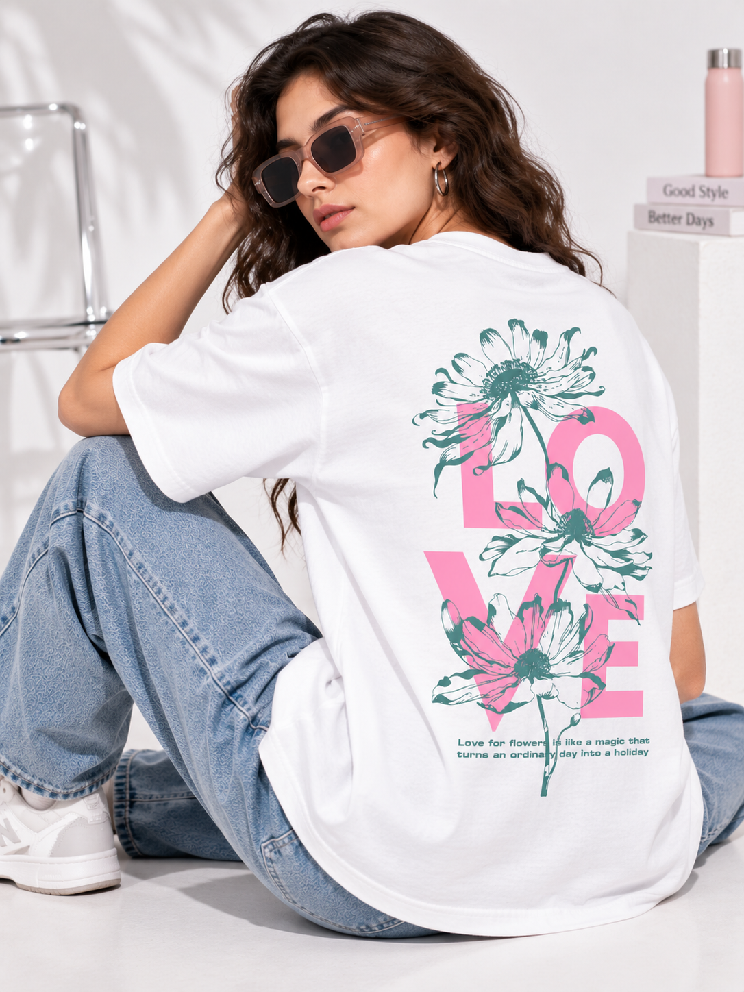 Women Back Printed Relaxed fit Cotton T-Shirt