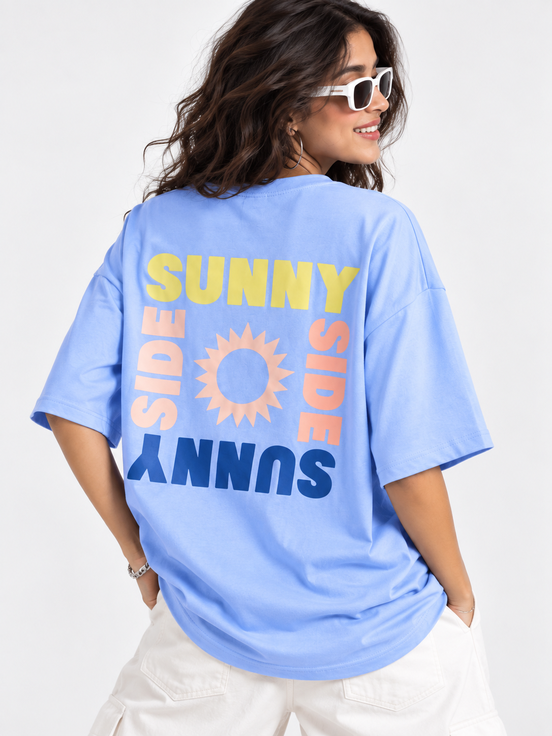 Women Back Printed Relaxed fit Cotton T-Shirt
