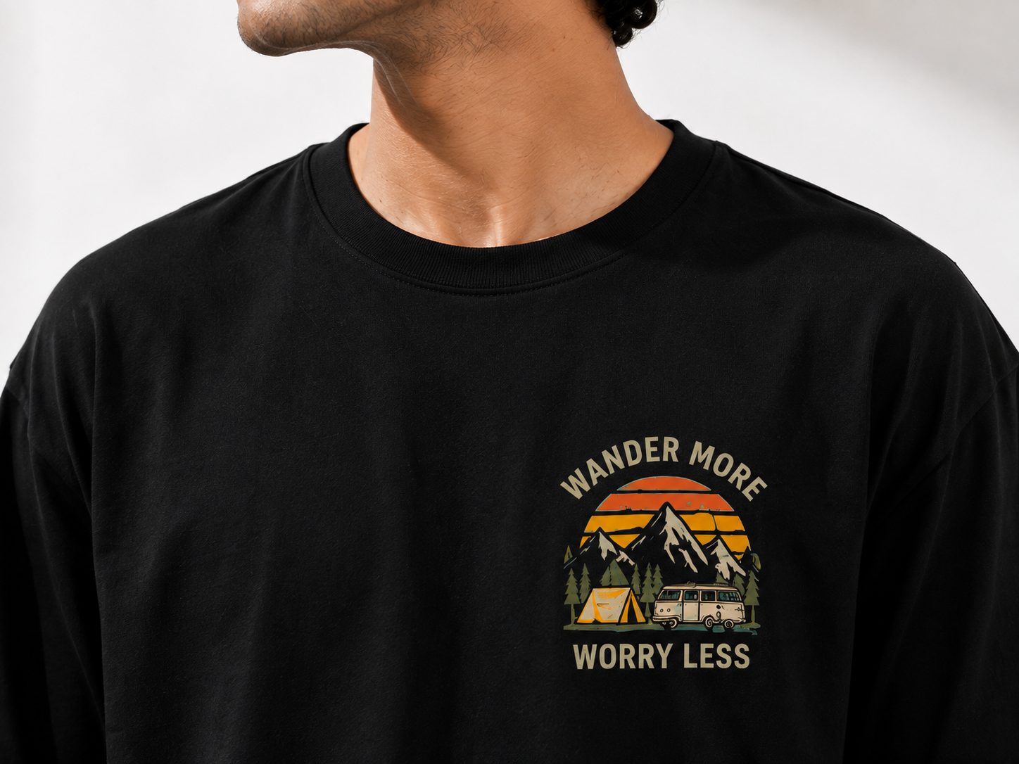 Men Back Graphic Printed Oversized Cotton T-Shirt