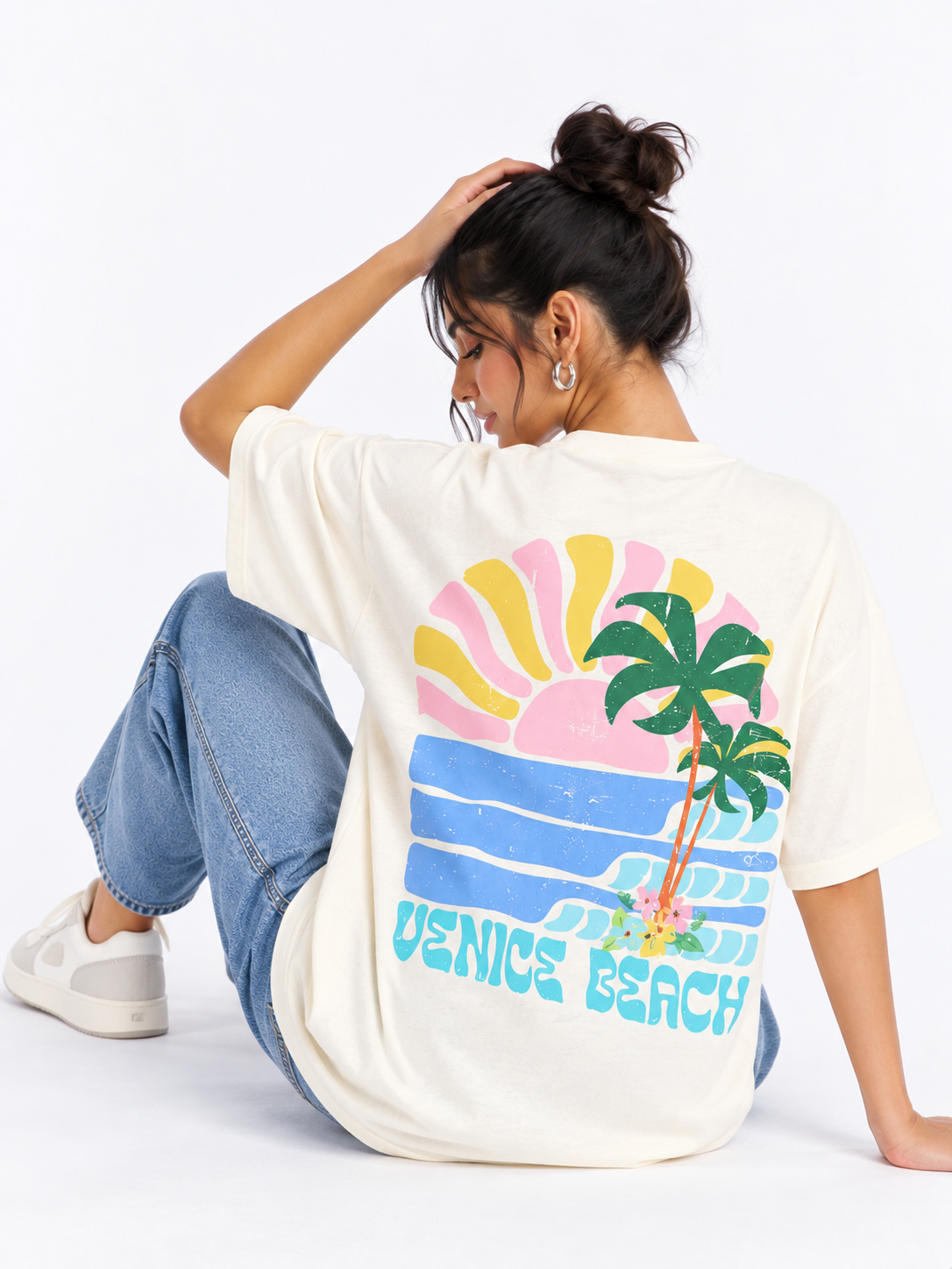 Women Back Printed Relaxed fit Cotton T-Shirt
