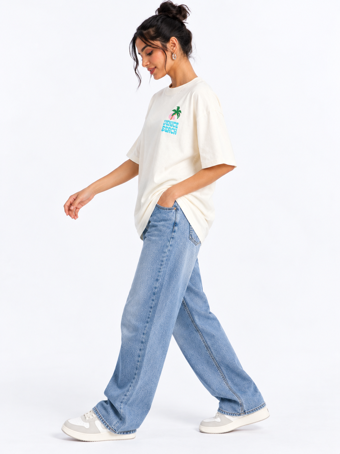 Women Back Printed Relaxed fit Cotton T-Shirt
