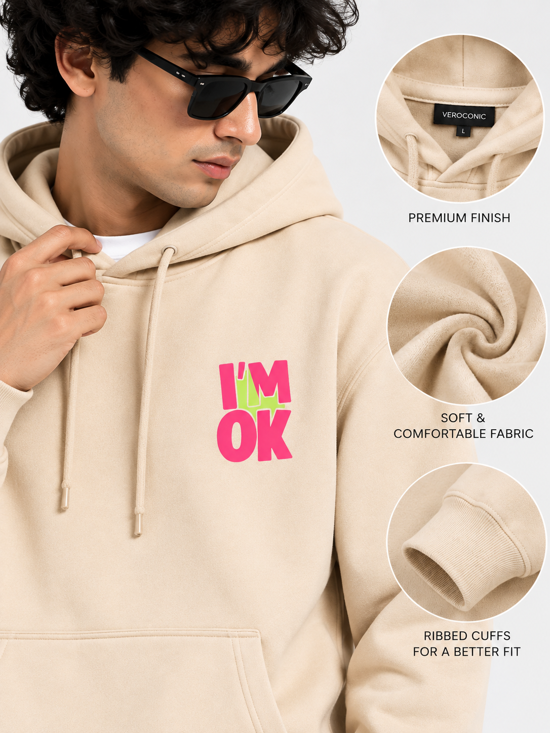 Men Printed Hooded Sweatshirt
