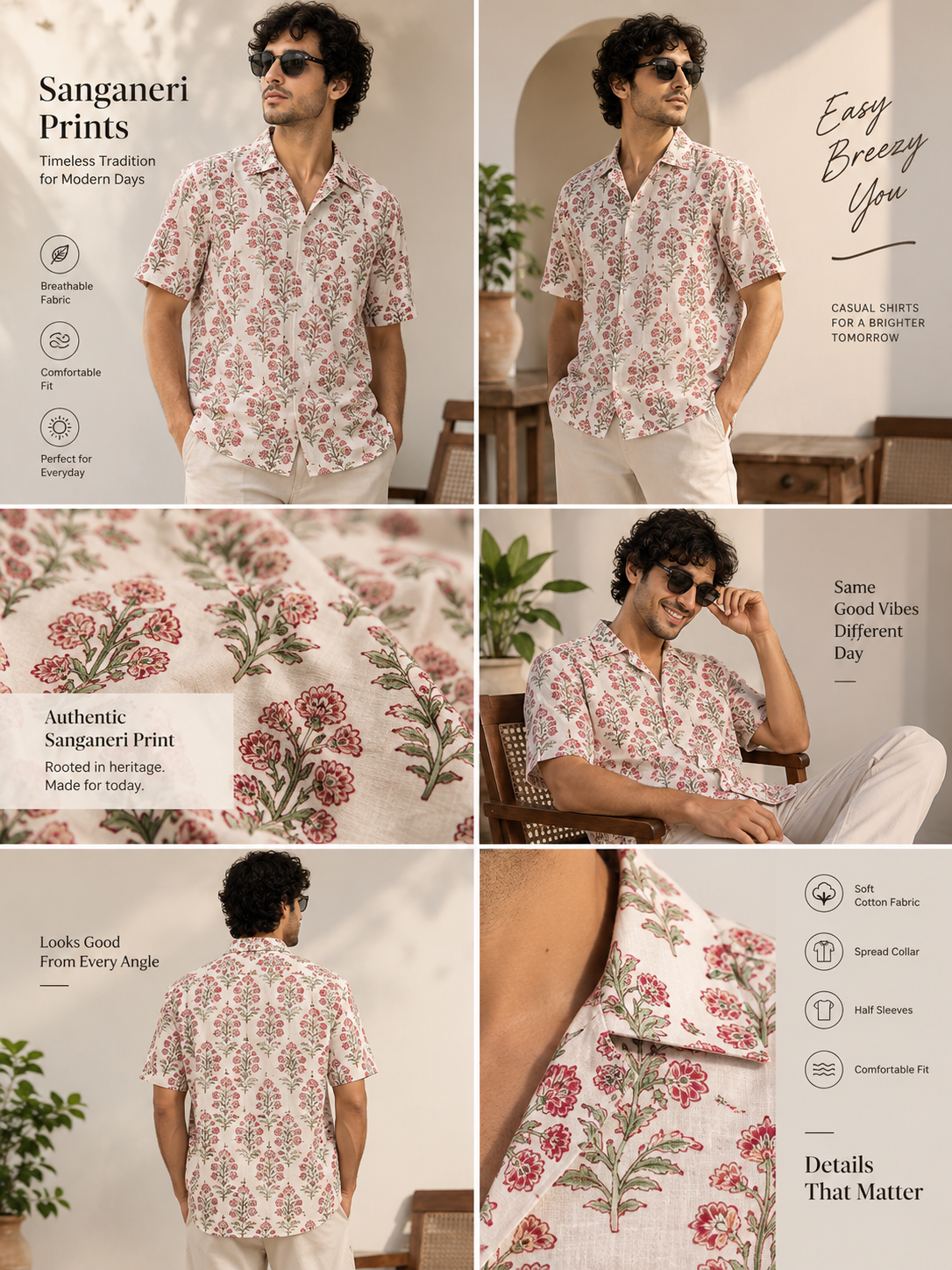 Comfort Fit Cotton Shirt for Men