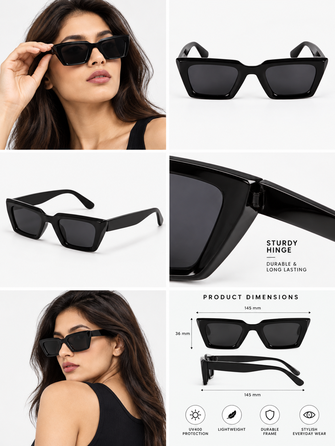 Black Frame & Black Toned Lenses Sunglasses for Women & Men