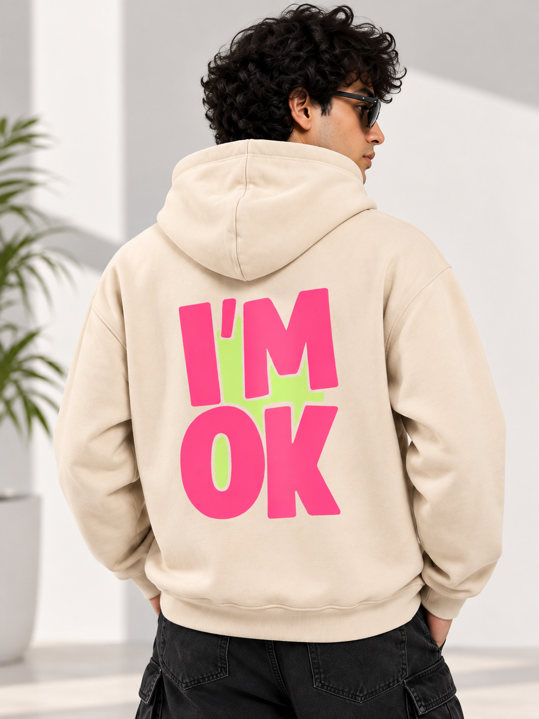 Men Printed Hooded Sweatshirt