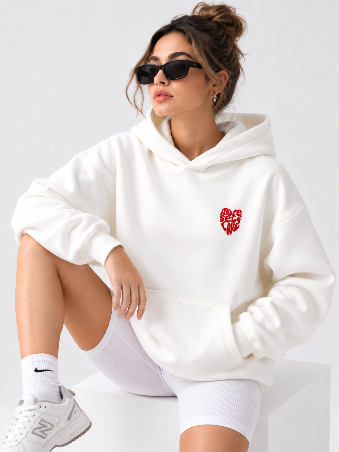 Women Back Printed Hooded Sweatshirt