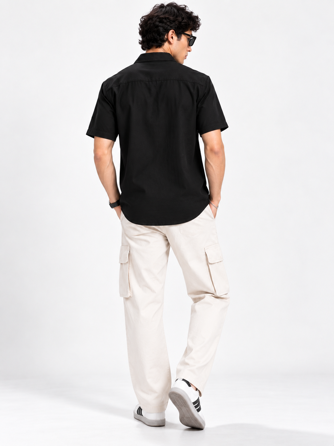Plain Comfort Fit Cotton Shirt for Men