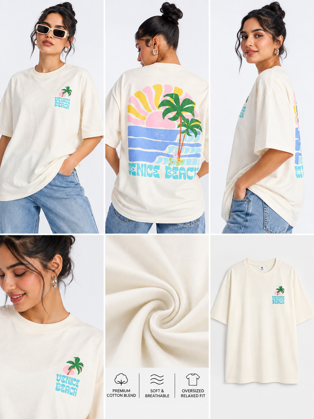 Women Back Printed Relaxed fit Cotton T-Shirt