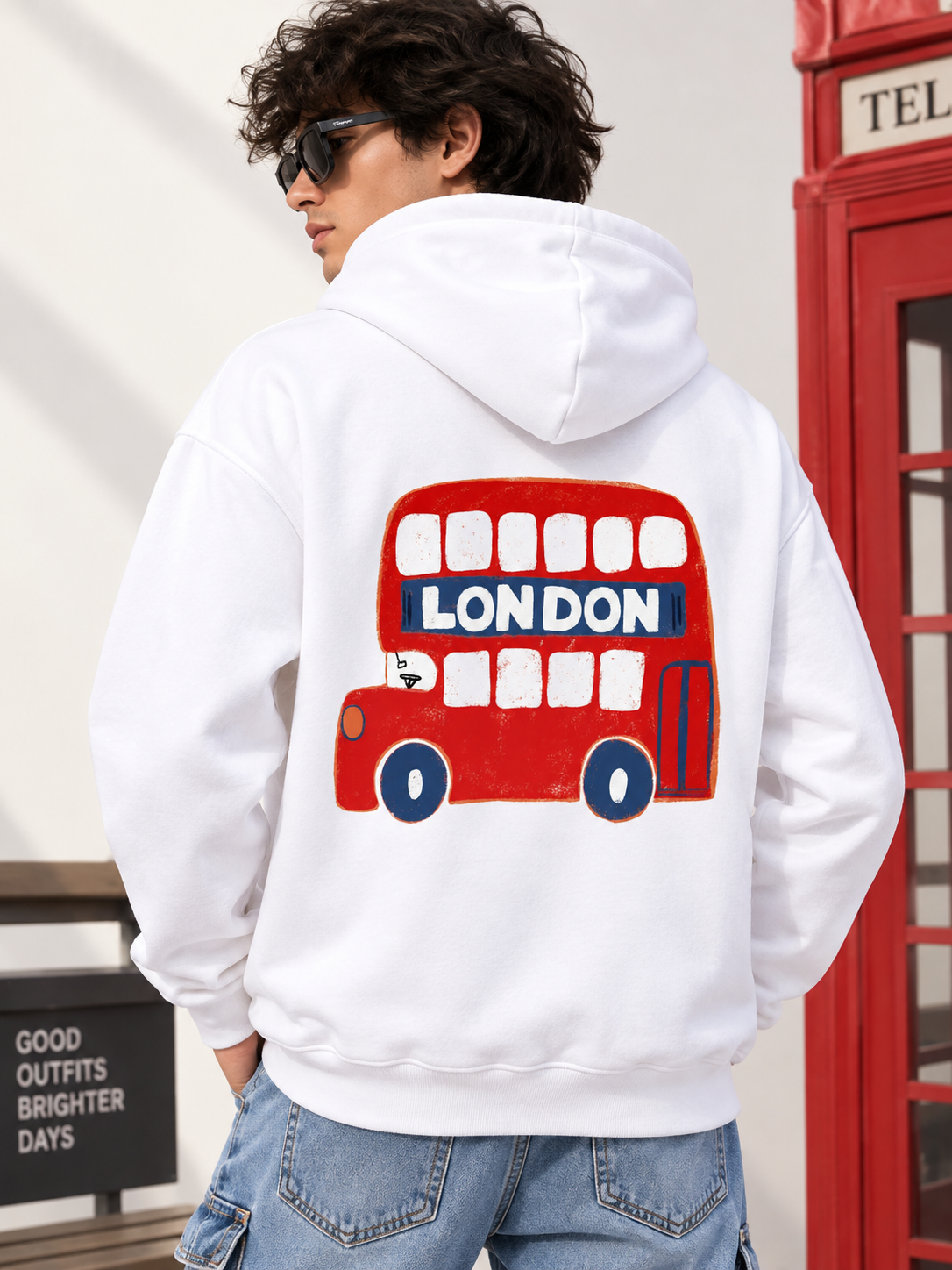 Men Printed Hooded Sweatshirt