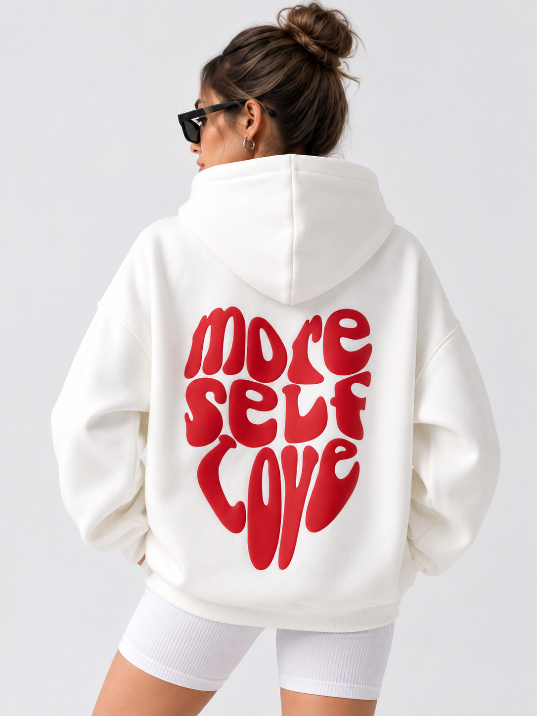 Women Back Printed Hooded Sweatshirt