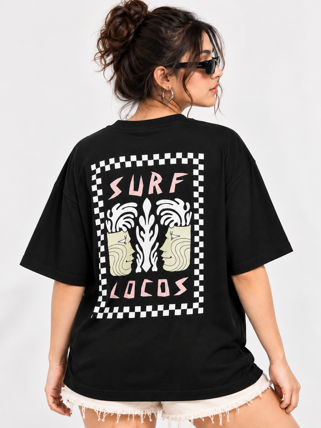 Women Black Printed Relaxed fit Cotton T-Shirt